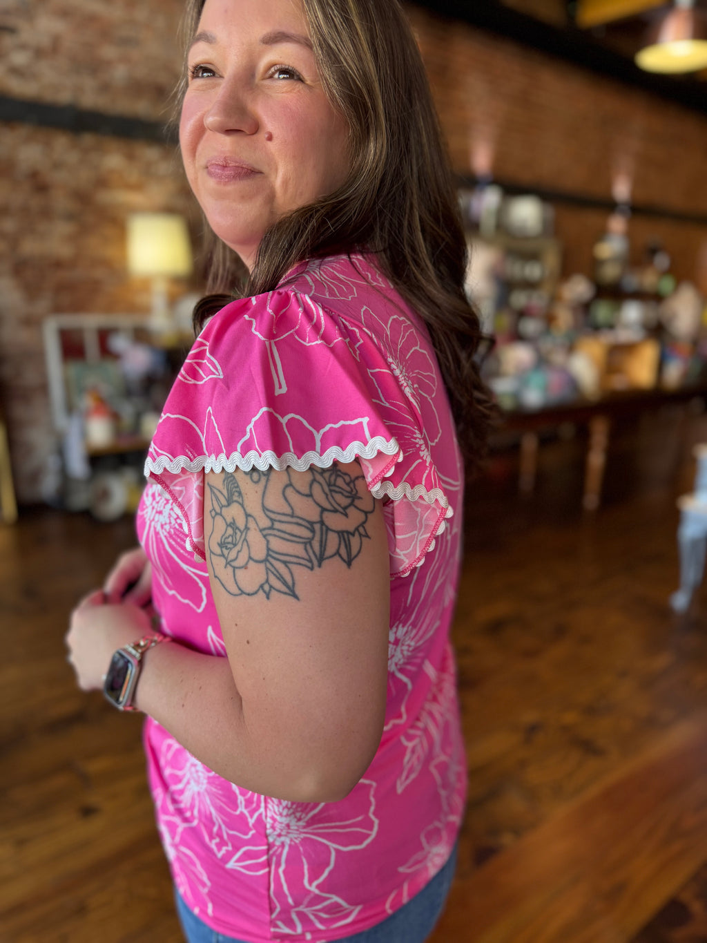 Raspberry Bloom Top