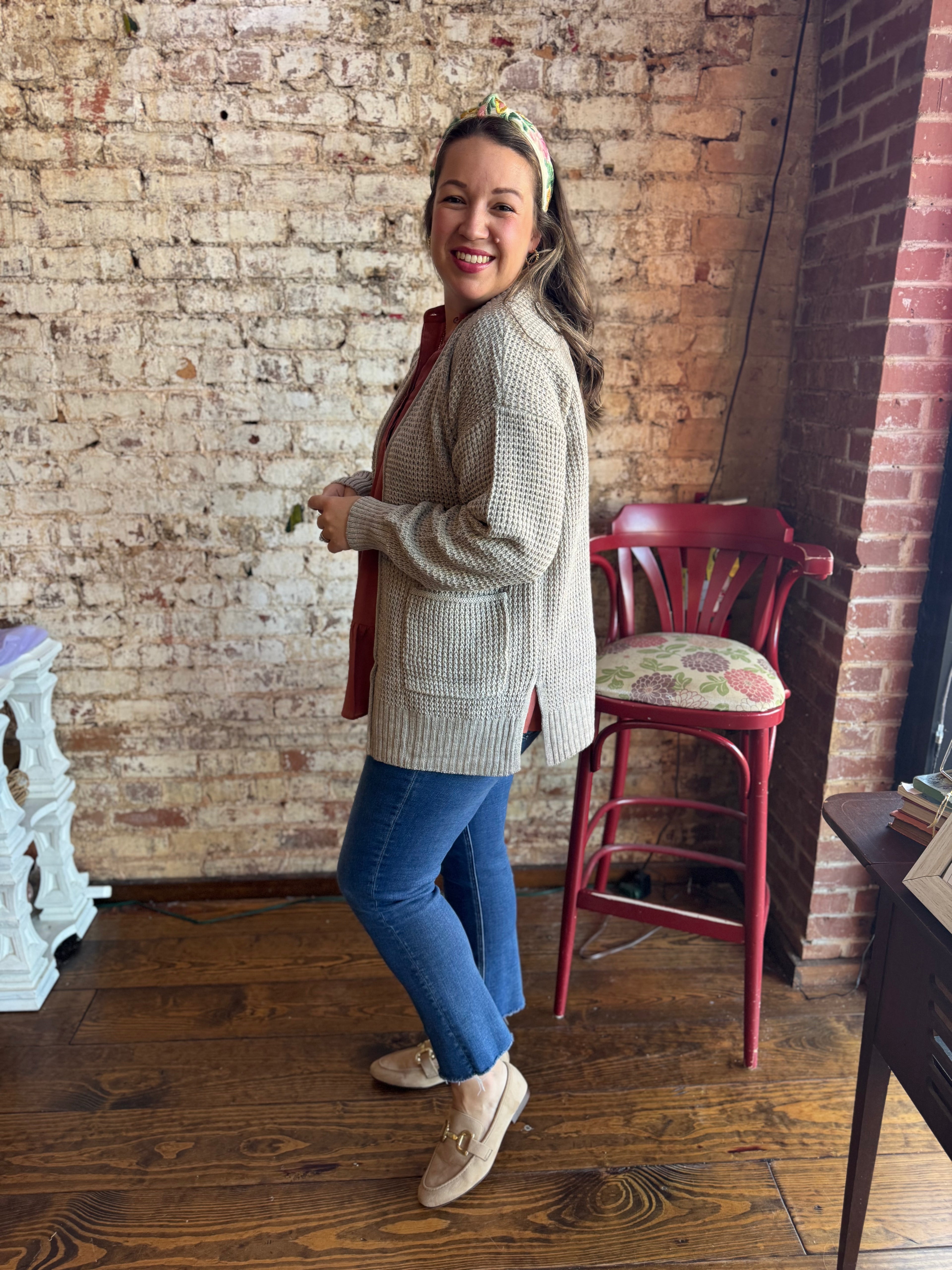 Simple Waffle Cardigan - Fall Doorbuster