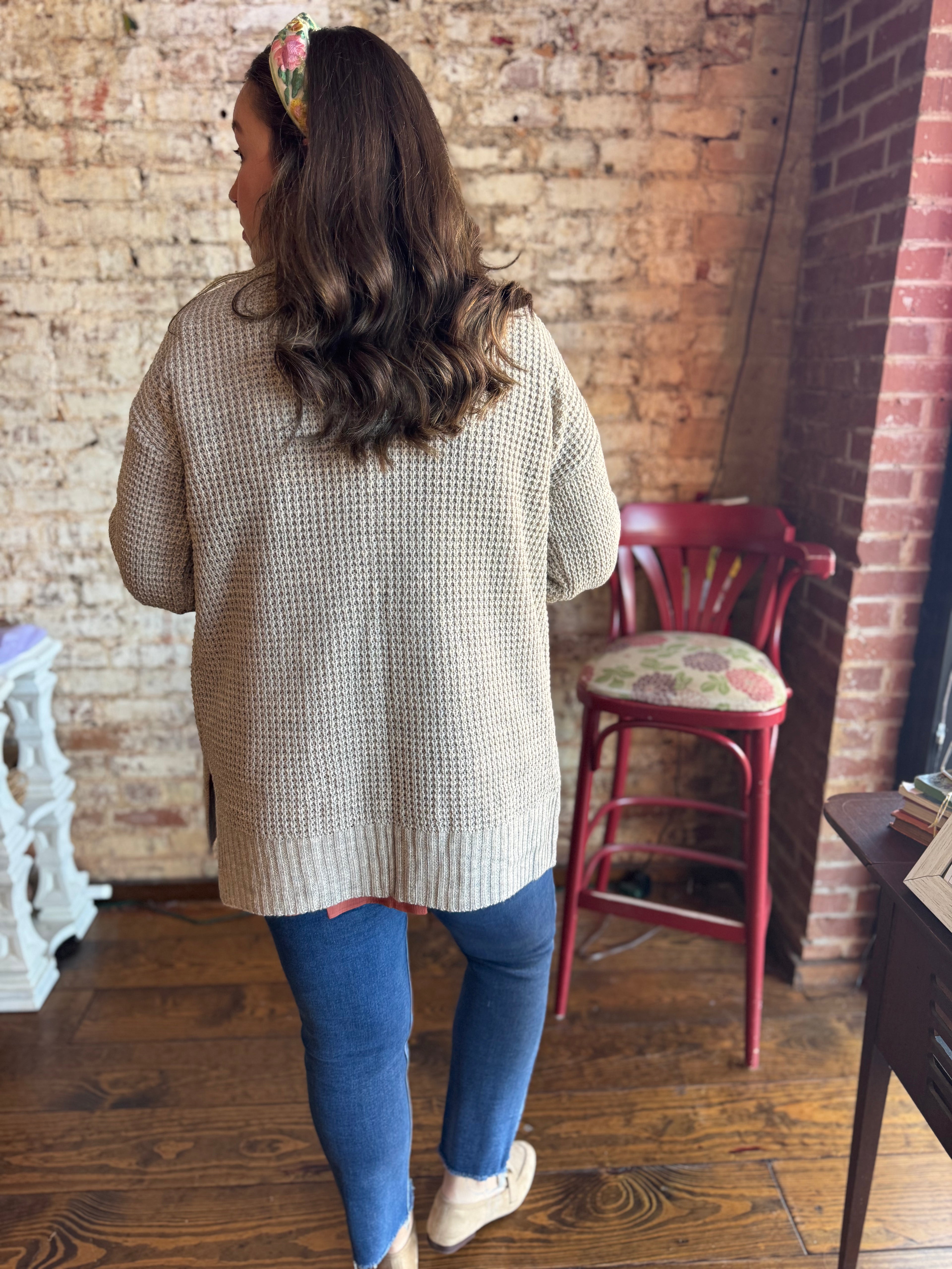 Simple Waffle Cardigan - Fall Doorbuster