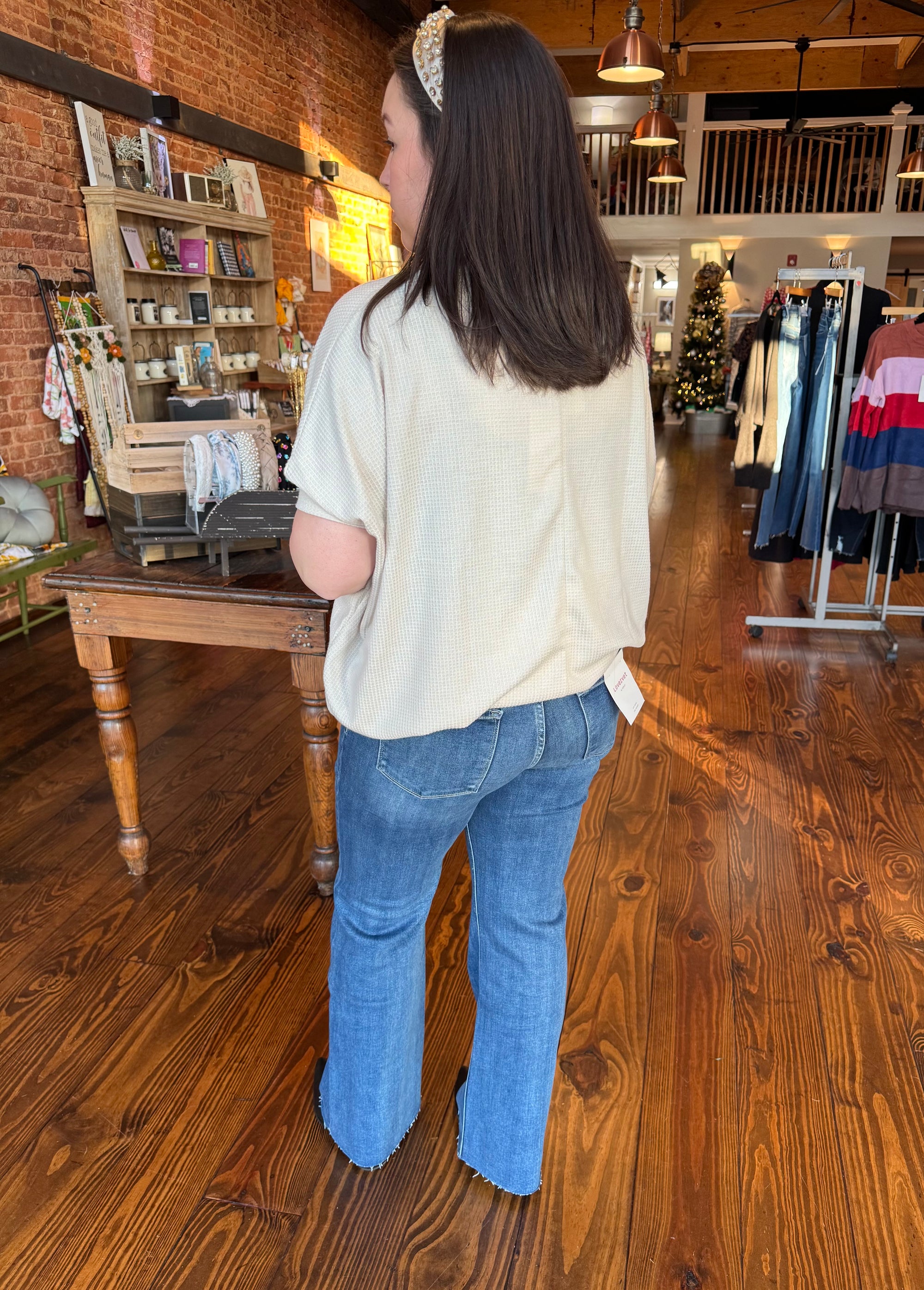 Lovervet High Rise Relaxed Flare Jeans