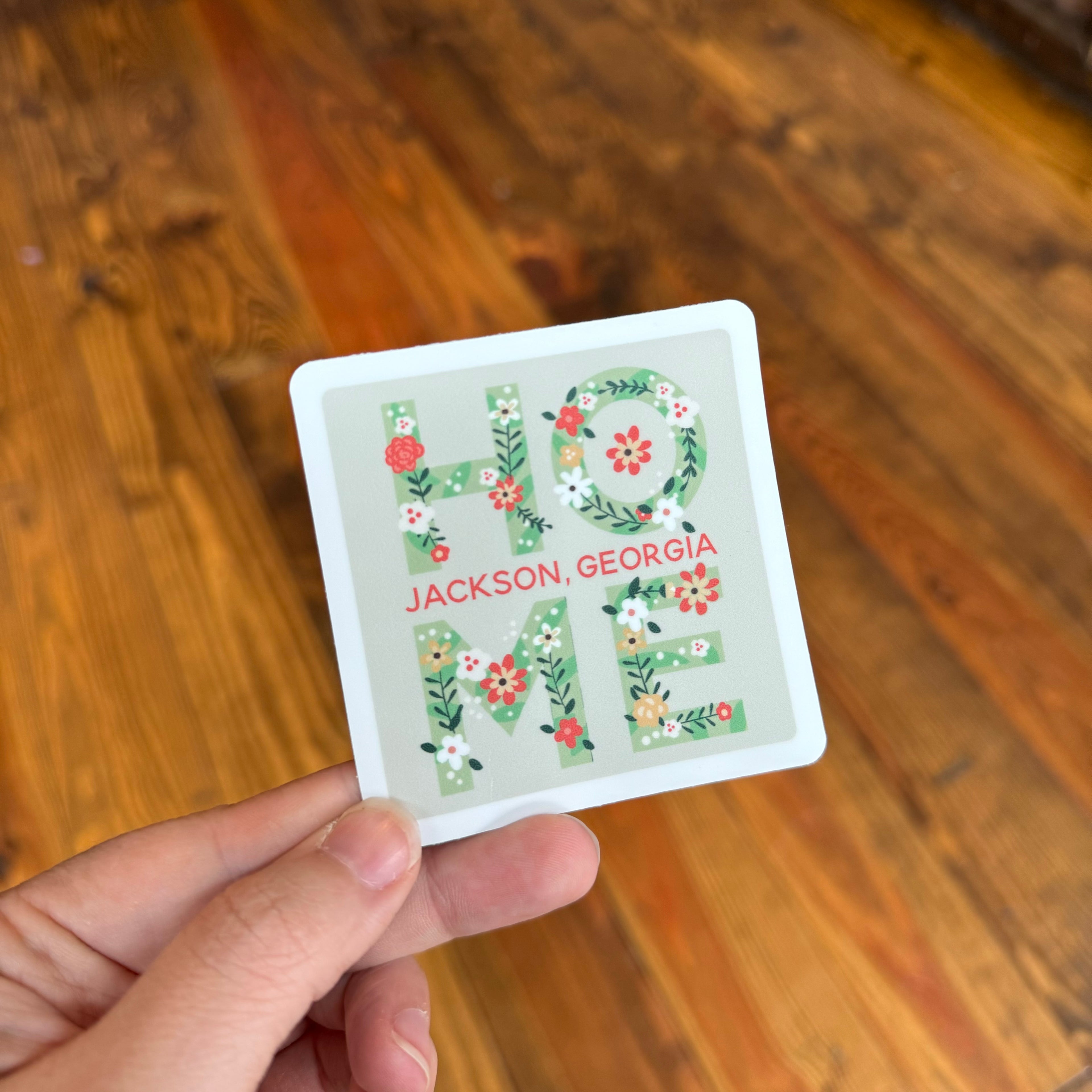 Jackson, GA Home Floral Sticker