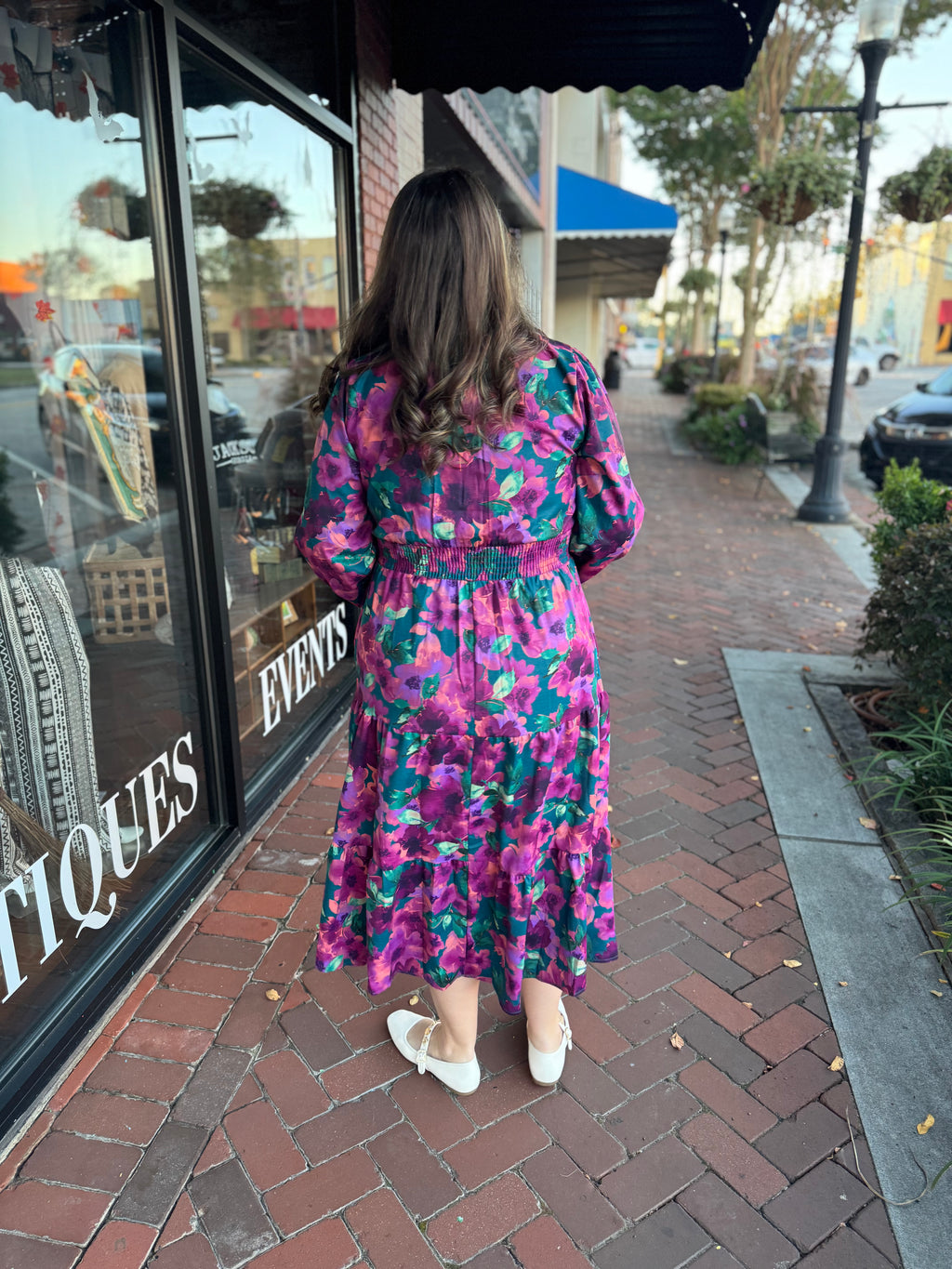 Vivid Bloom Midi Dress
