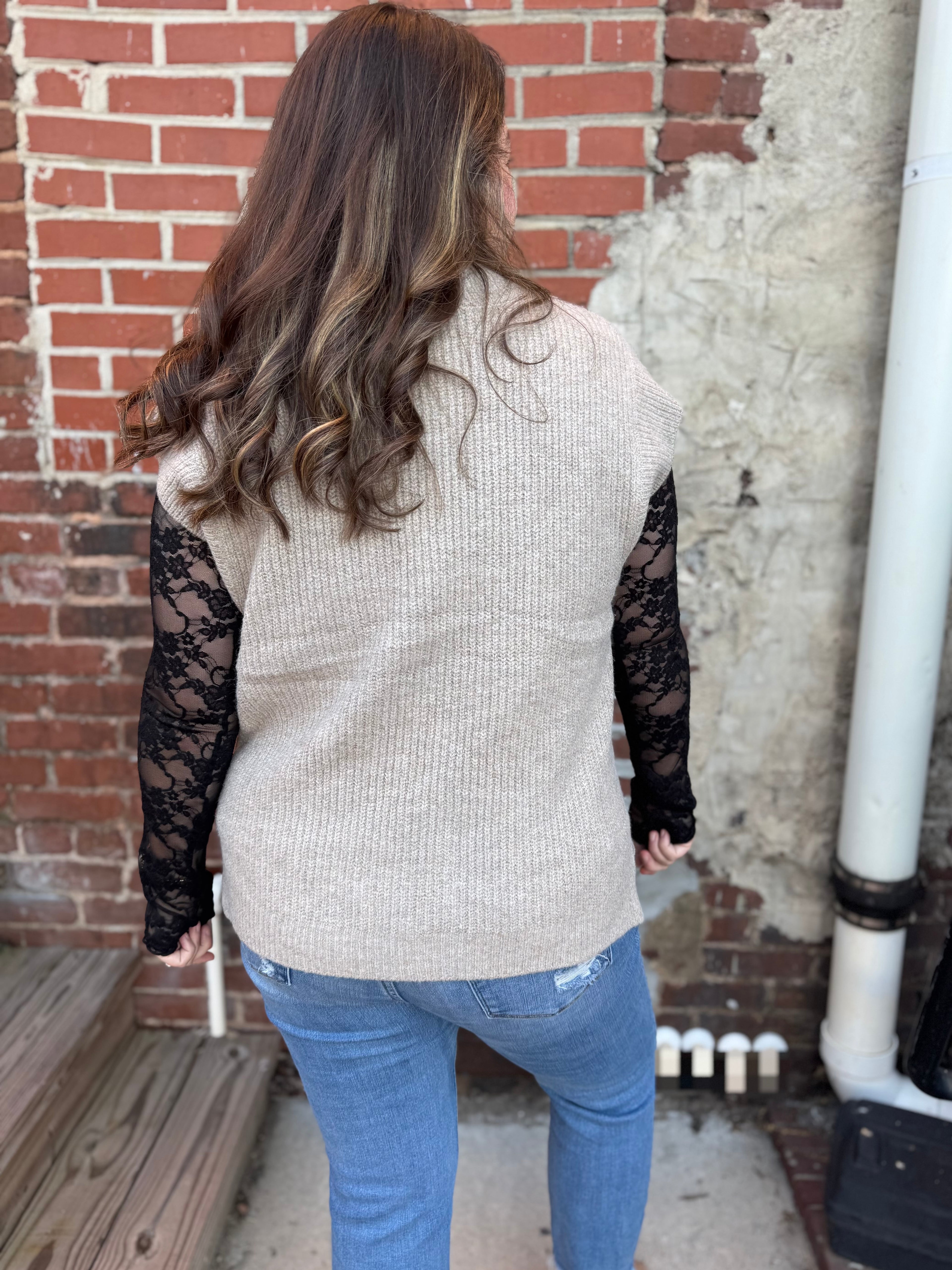 Jade Sweater Vest in Tan