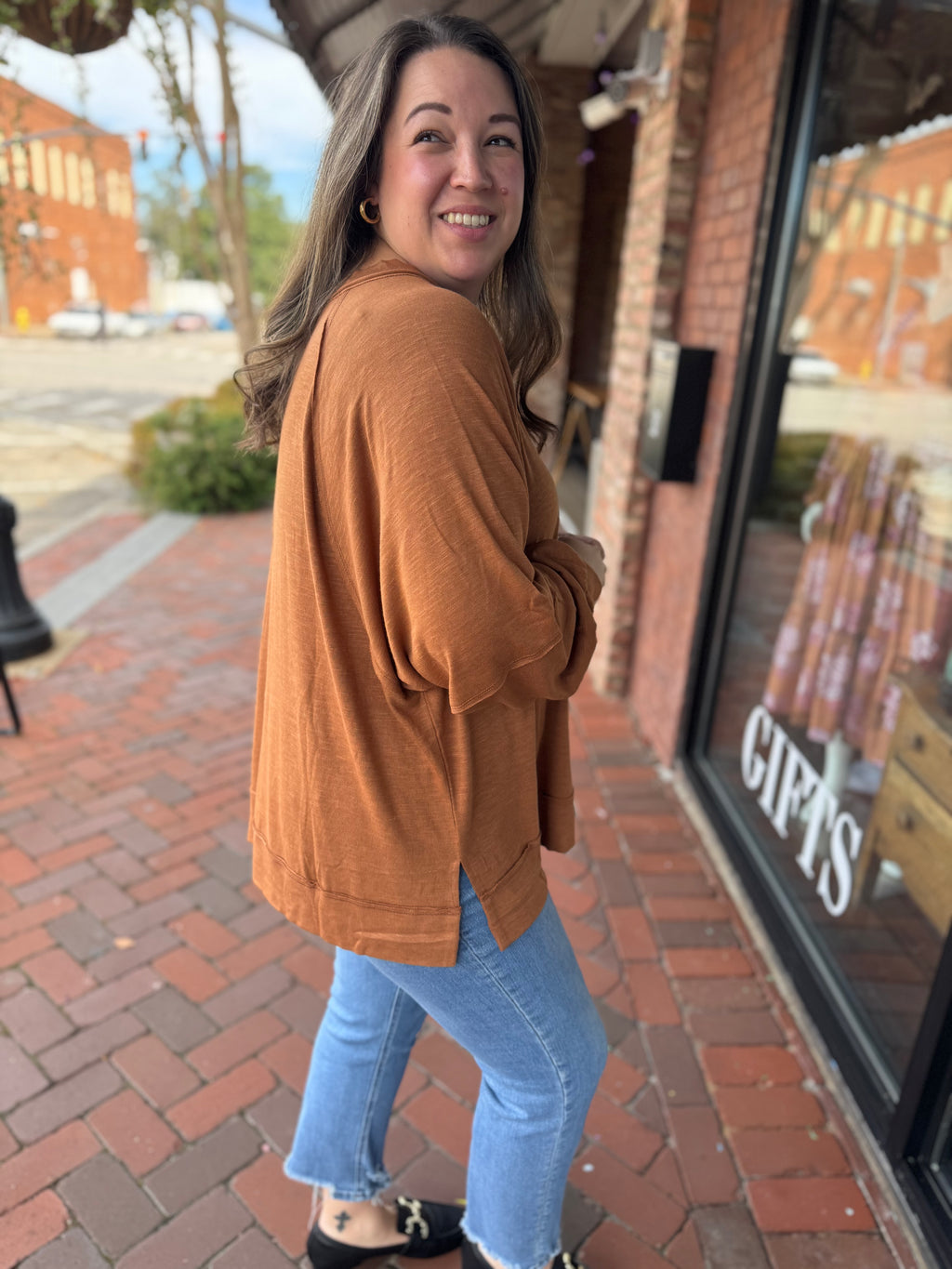 The Effortless Tunic in Caramel