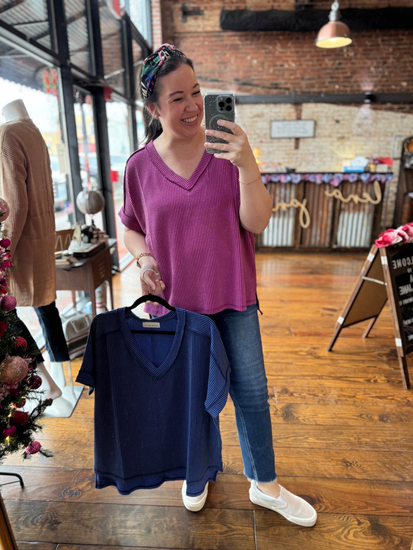 Simple Ribbed Dolman Top in 2 Colors