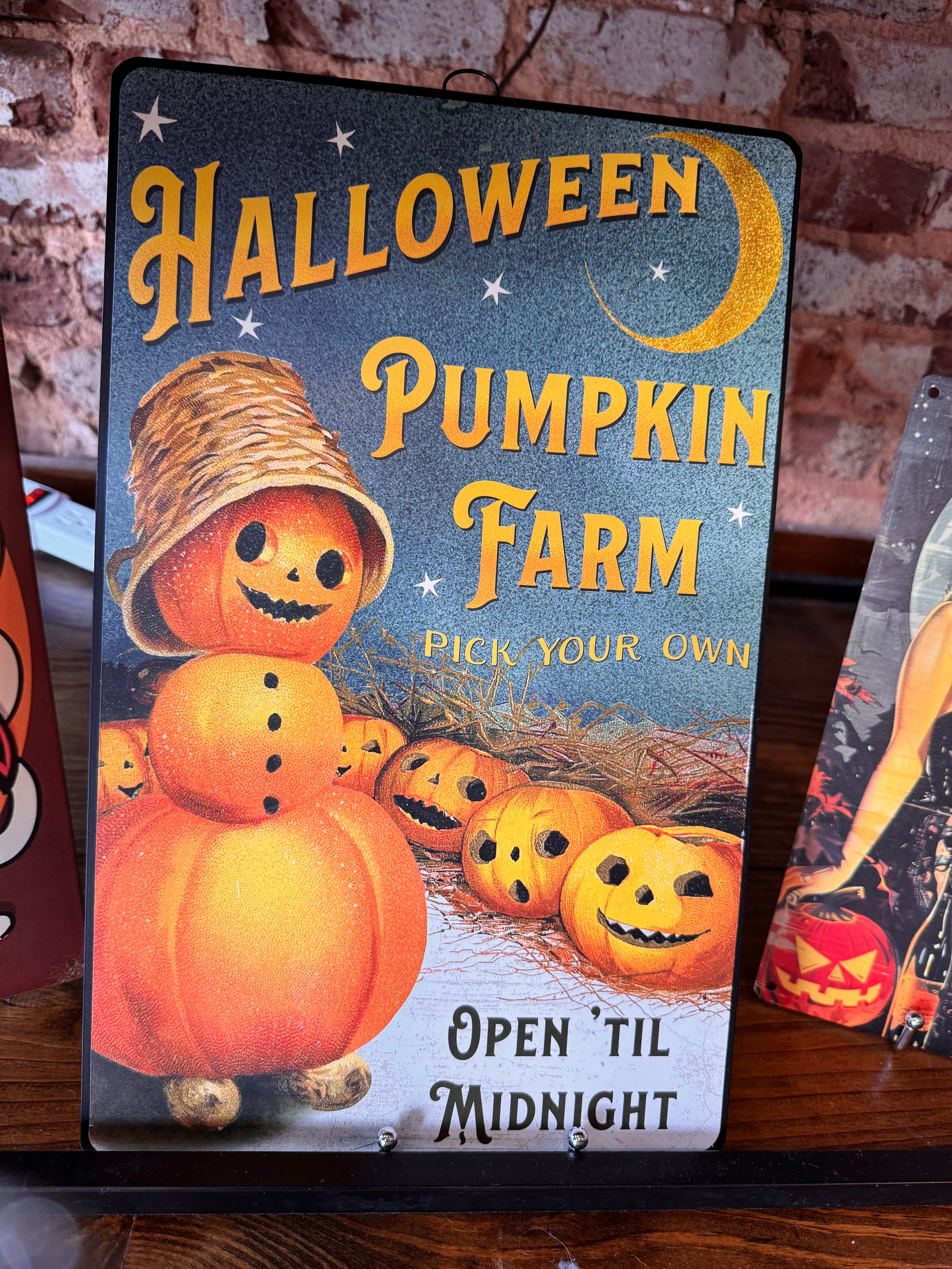 Halloween Pumpkin Farm Tin Sign