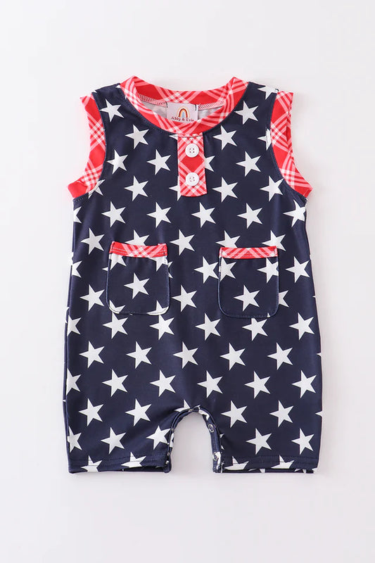 Boys Patriotic Star Romper