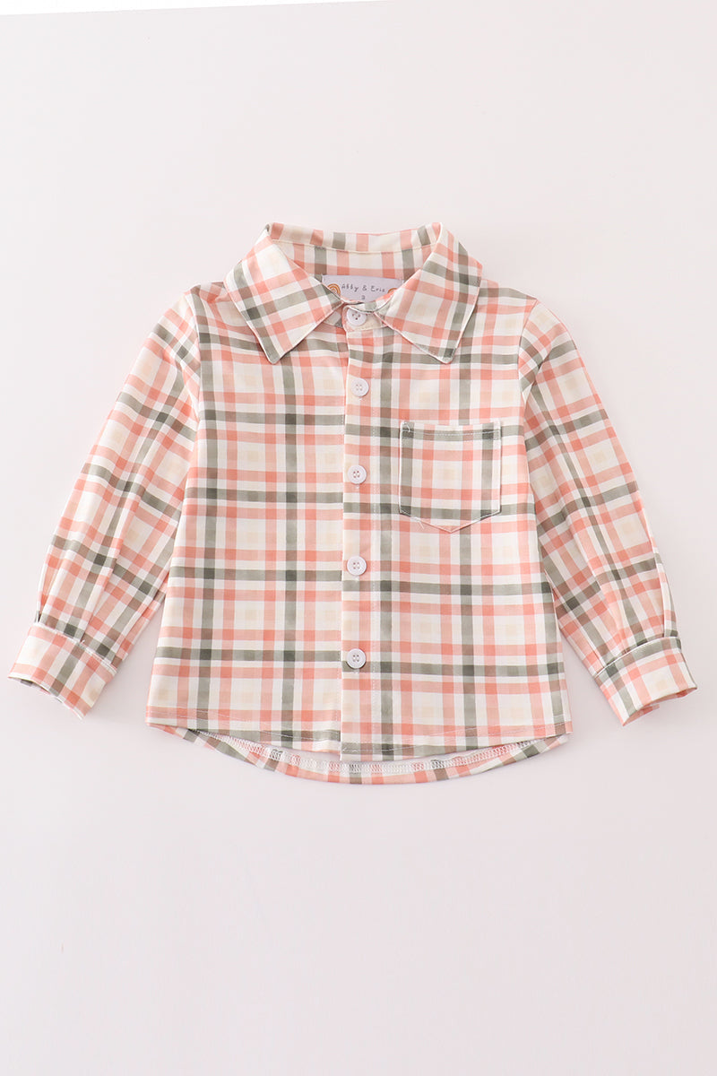 Boys Plaid Button Down Shirt