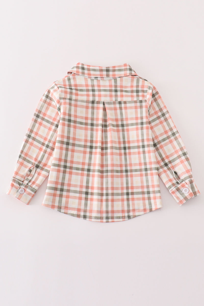 Boys Plaid Button Down Shirt