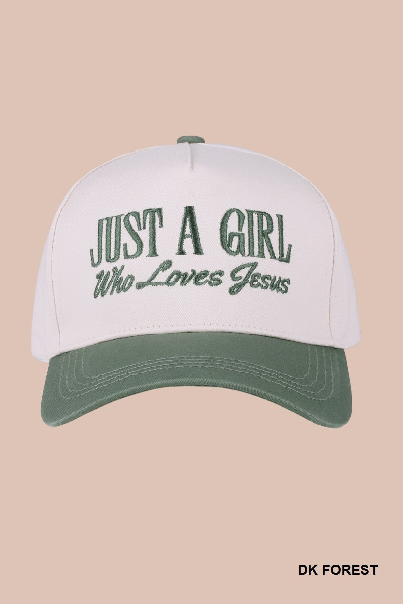 Just a Girl who Loves Jesus Hat