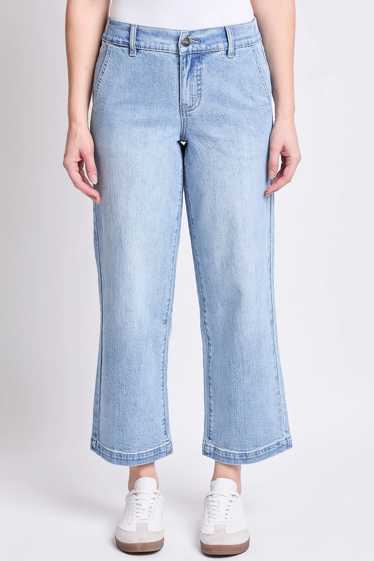 Missy High Rise Wide Leg Jeans with Elastic Back