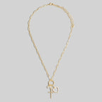 Heart Cross And Gem Necklace