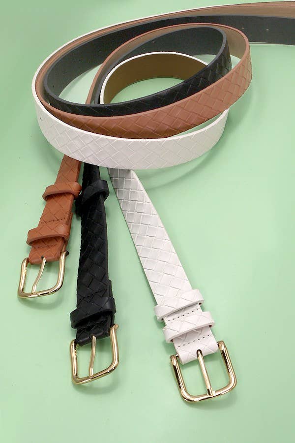 Classic Braided Faux Leather Belt