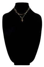 Double Layer Cross Pendant Necklace