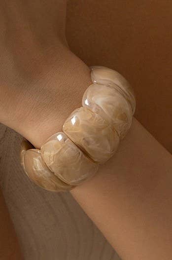 Color-Block Acrylic Stretch Bracelet