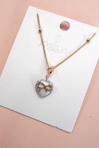 Bow Heart Necklace