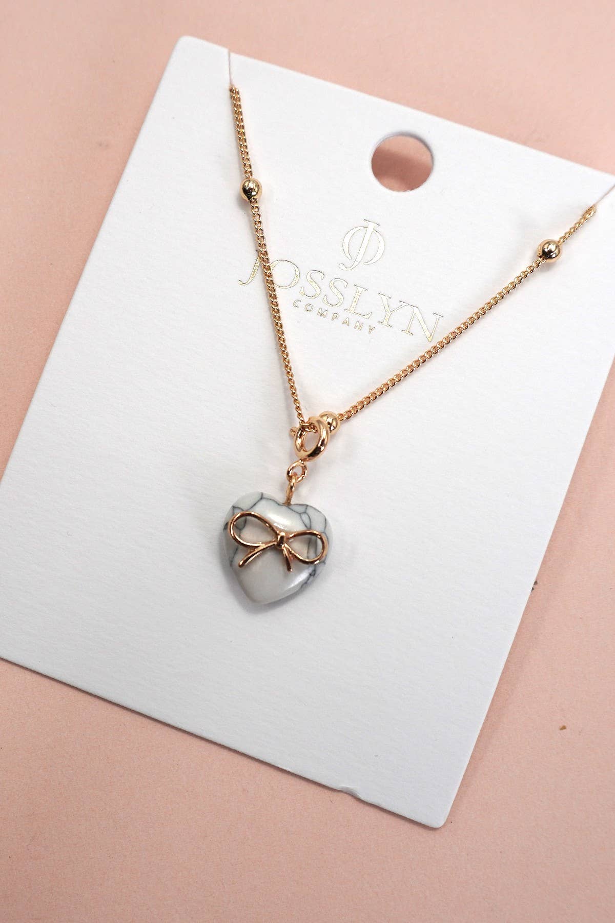 Bow Heart Necklace
