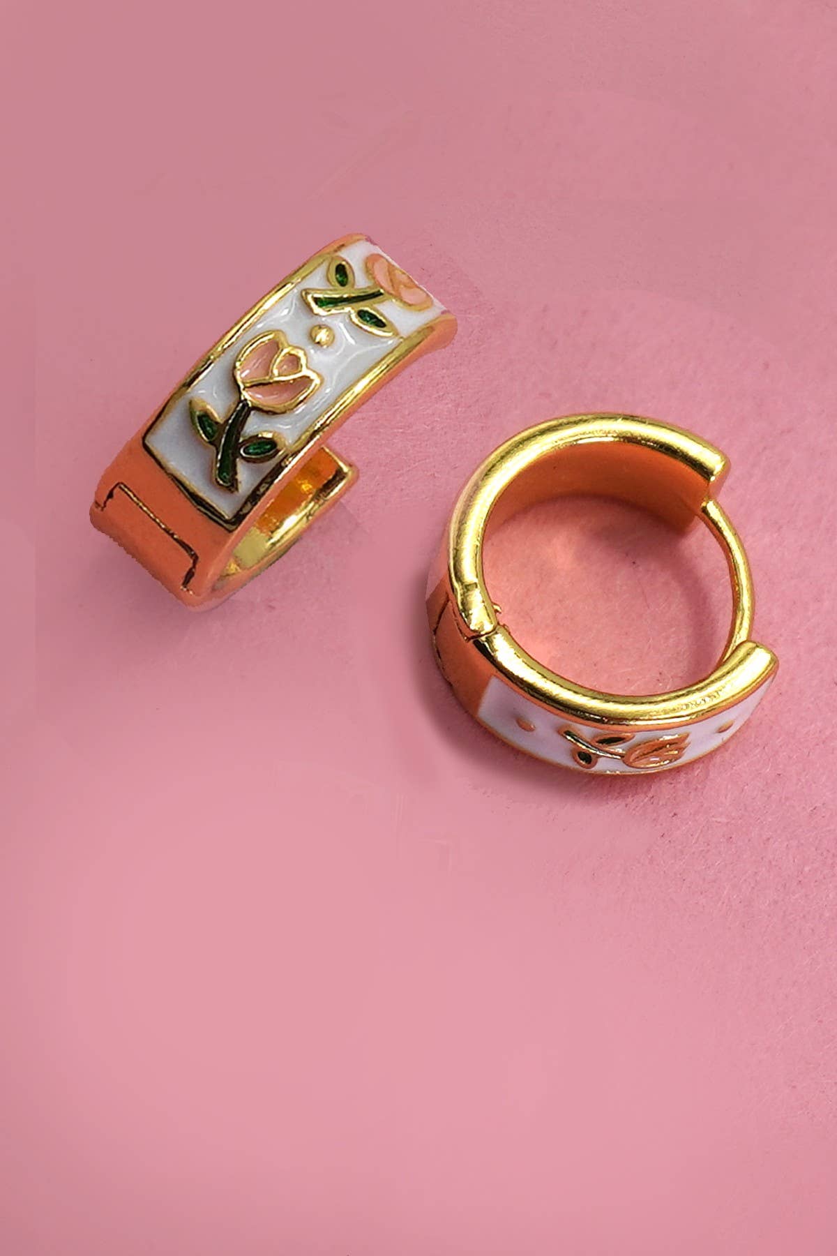Tulip Huggie Hoop Earrings