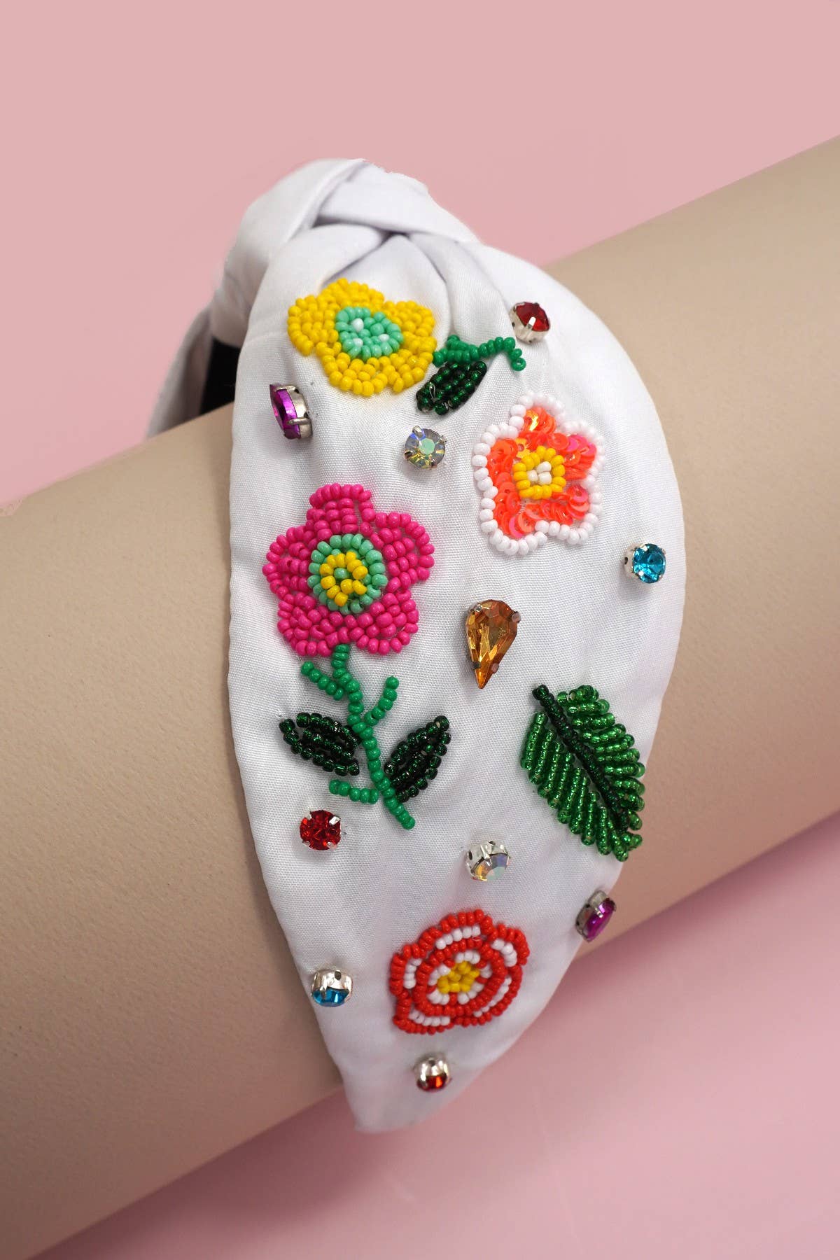 Spring Flower Sead Bead Headband