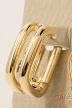 Square Hinge Hoop Earrings