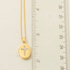 Mother Of Pearl Cross Locket Necklace