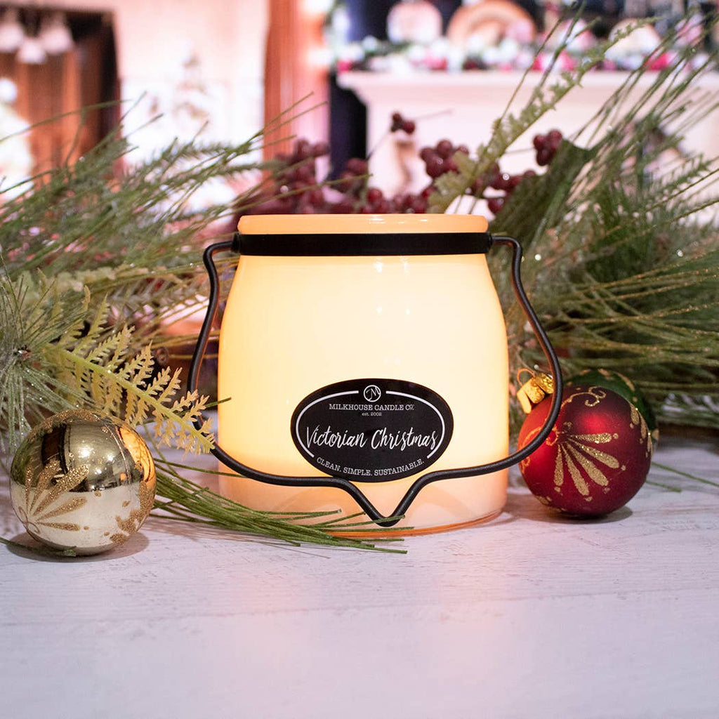 16 oz Butter Jar Candle: Victorian Christmas