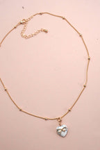 Bow Heart Necklace