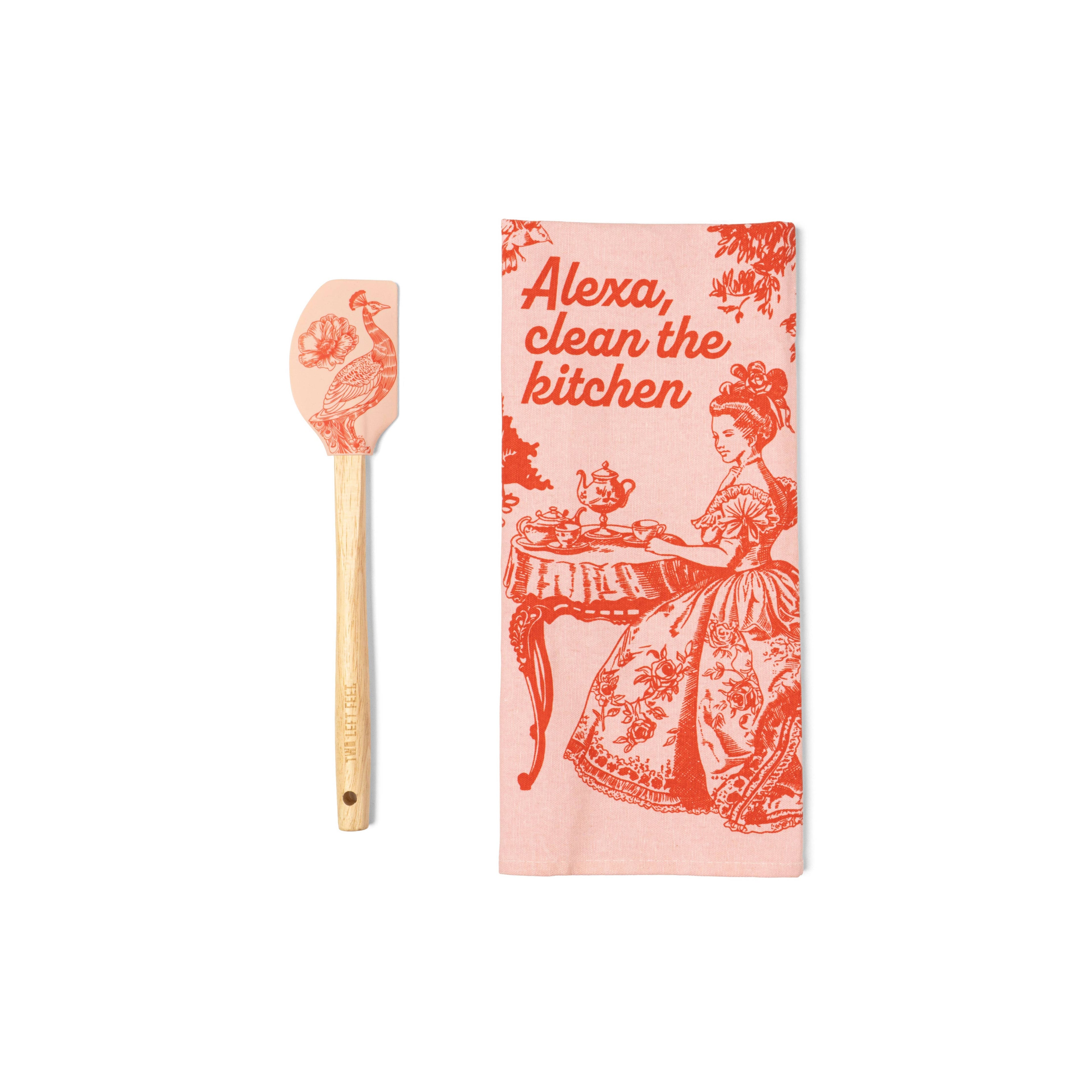 Two Left Feet The Reluctant Chef Tea Towel & Spatula Set