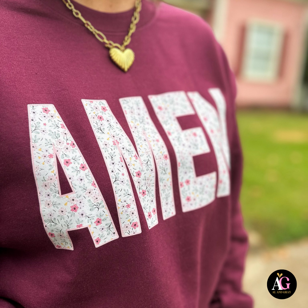 Amen in Floral Sweatshirt
