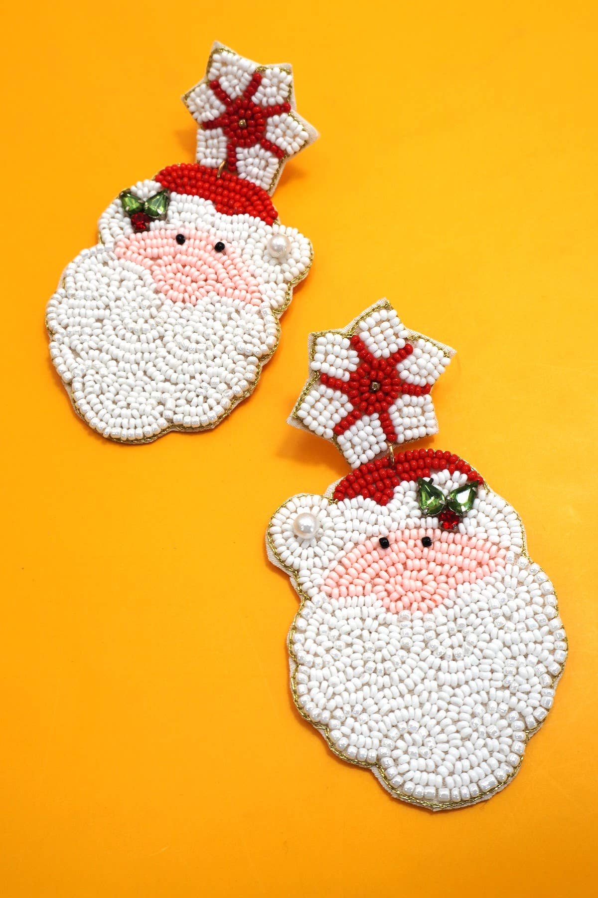 Santa Beaded Drop Earrings