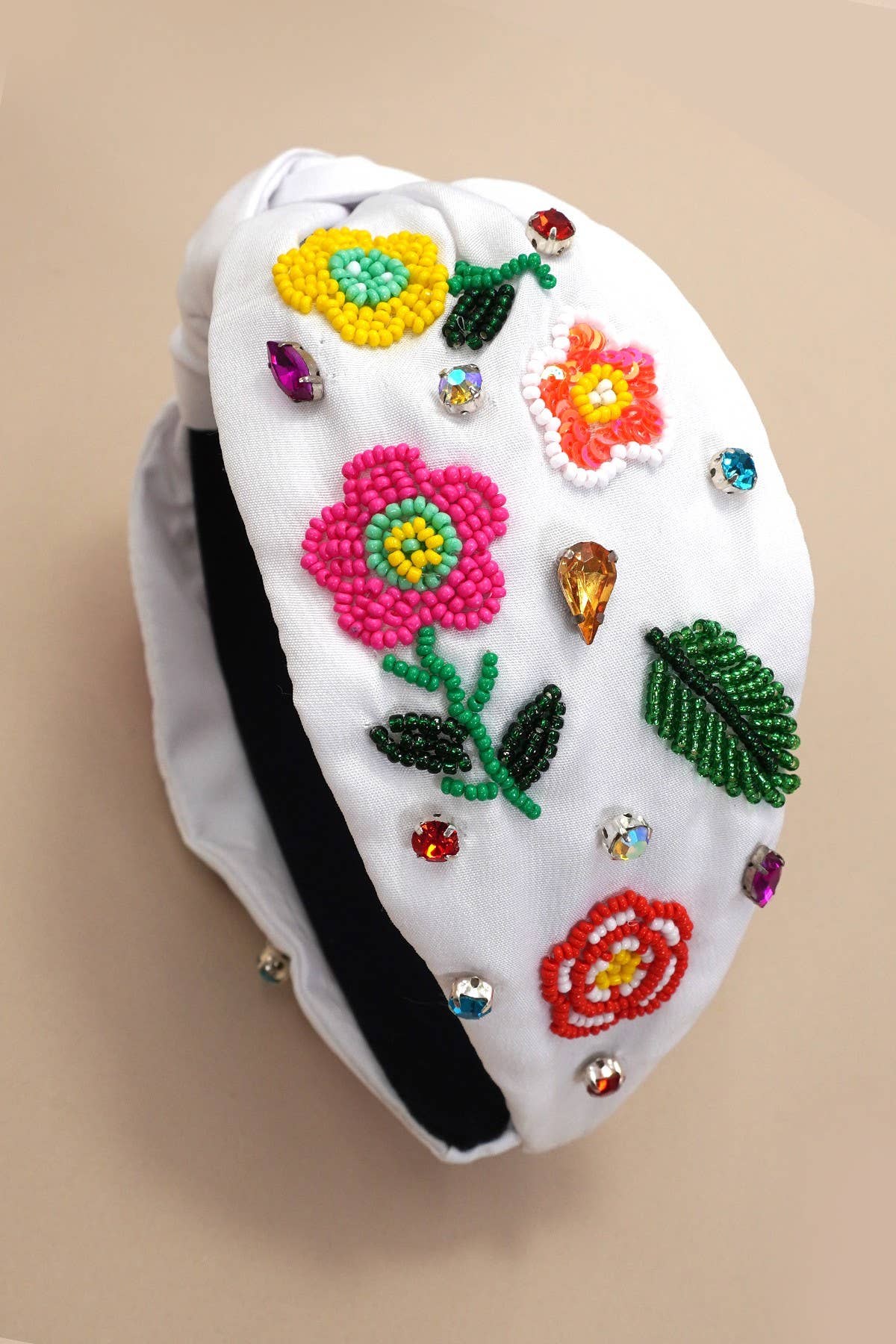 Spring Flower Sead Bead Headband