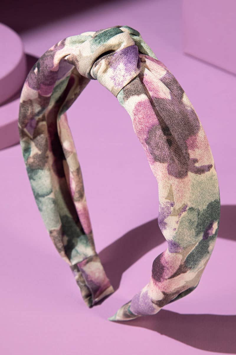 Knotted Floral Pattern Headband
