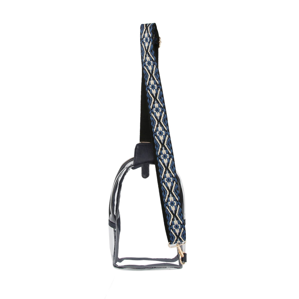 Transparent Sling Bag with Guitar Strap