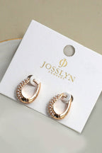 OVAL PEARL GOLD HUGGIE HOOP EARRINGS