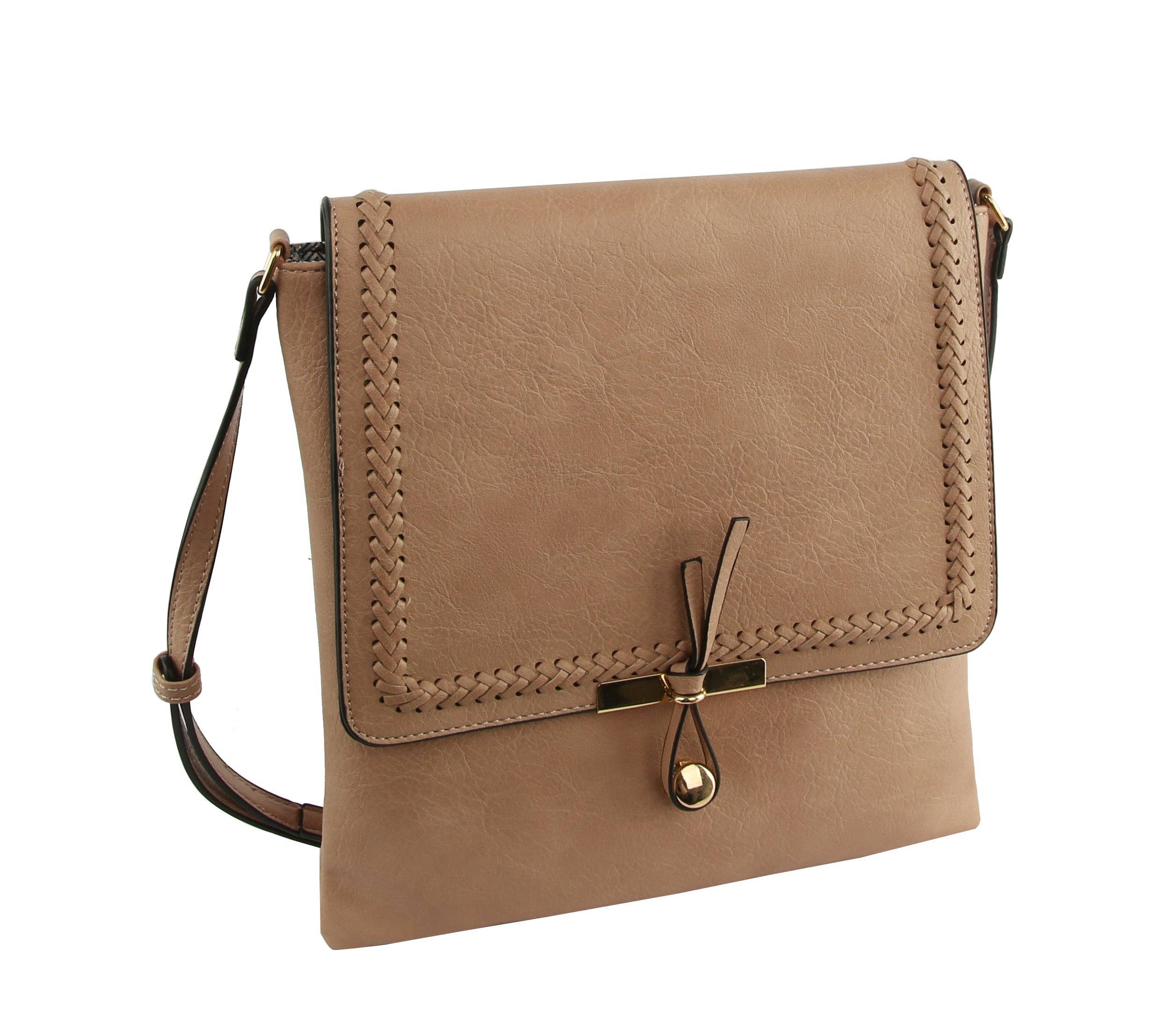 Braided Charm Saddle Crossbody Bag