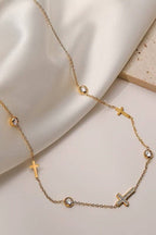 Side Cross Necklace