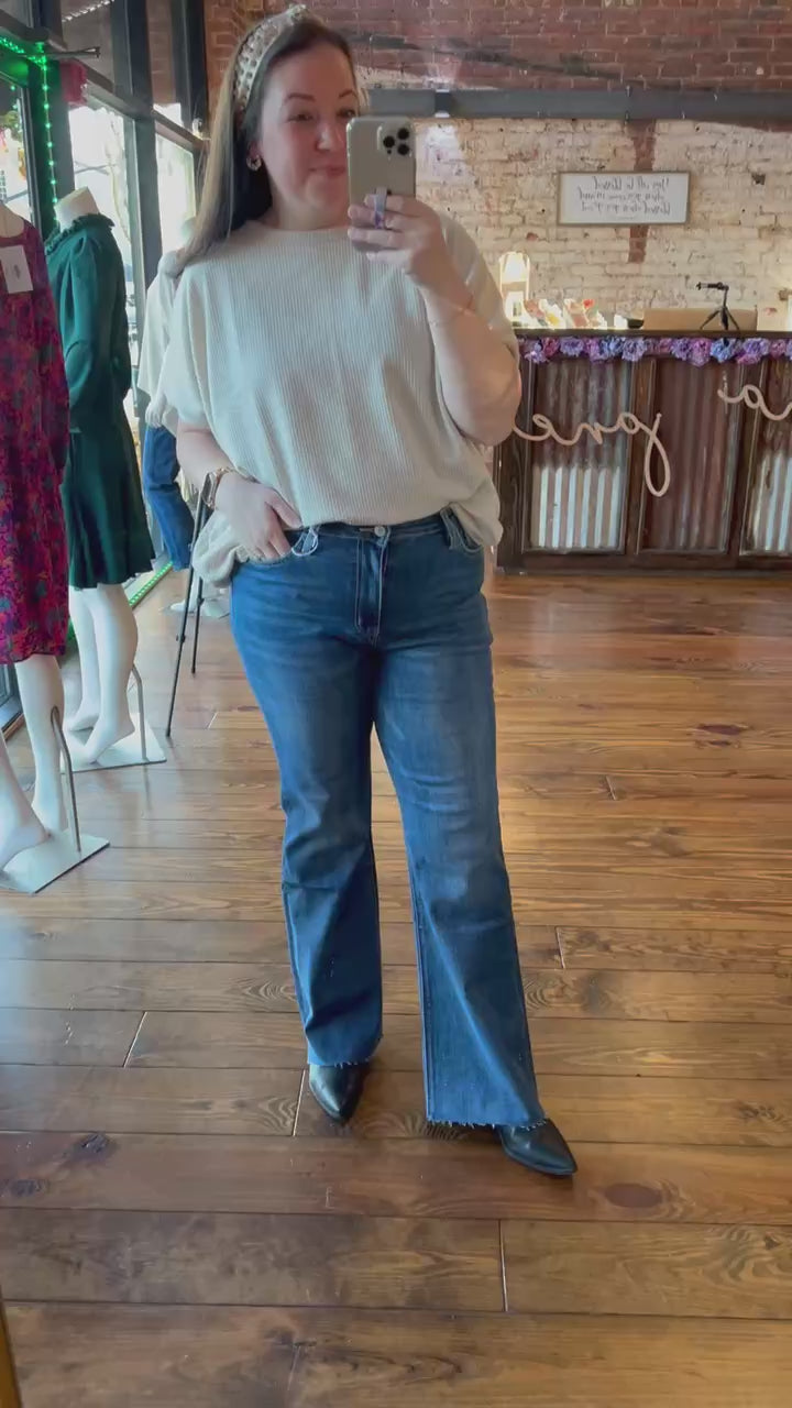 Lovervet High Rise Relaxed Flare Jeans