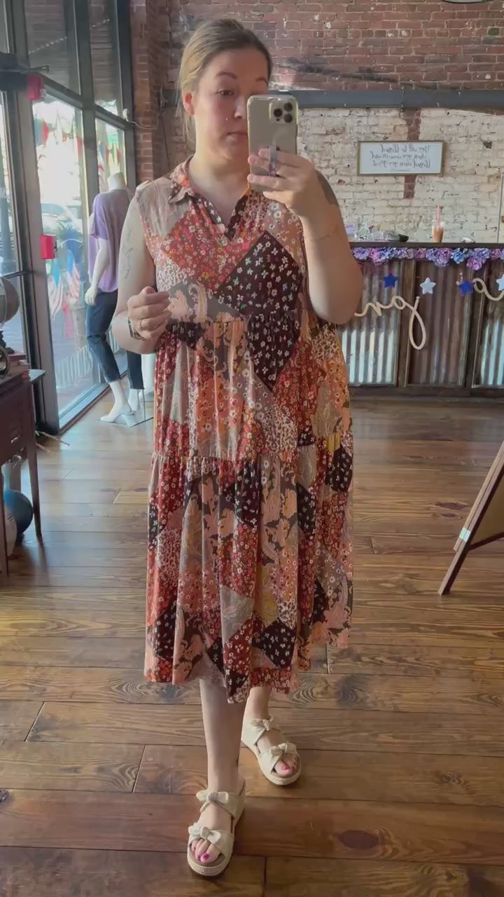 Autumn Whimsy Midi Dress