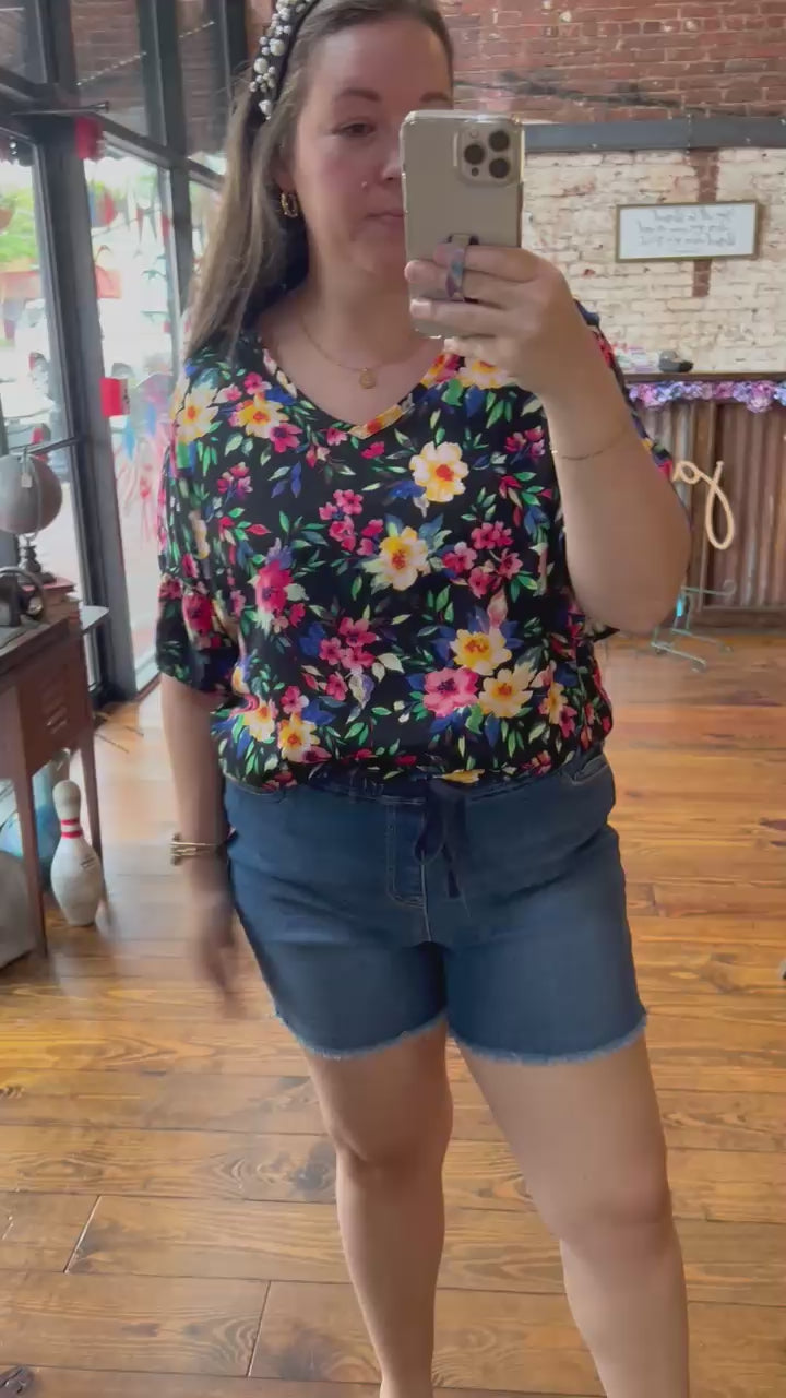 Midnight Bloom Top