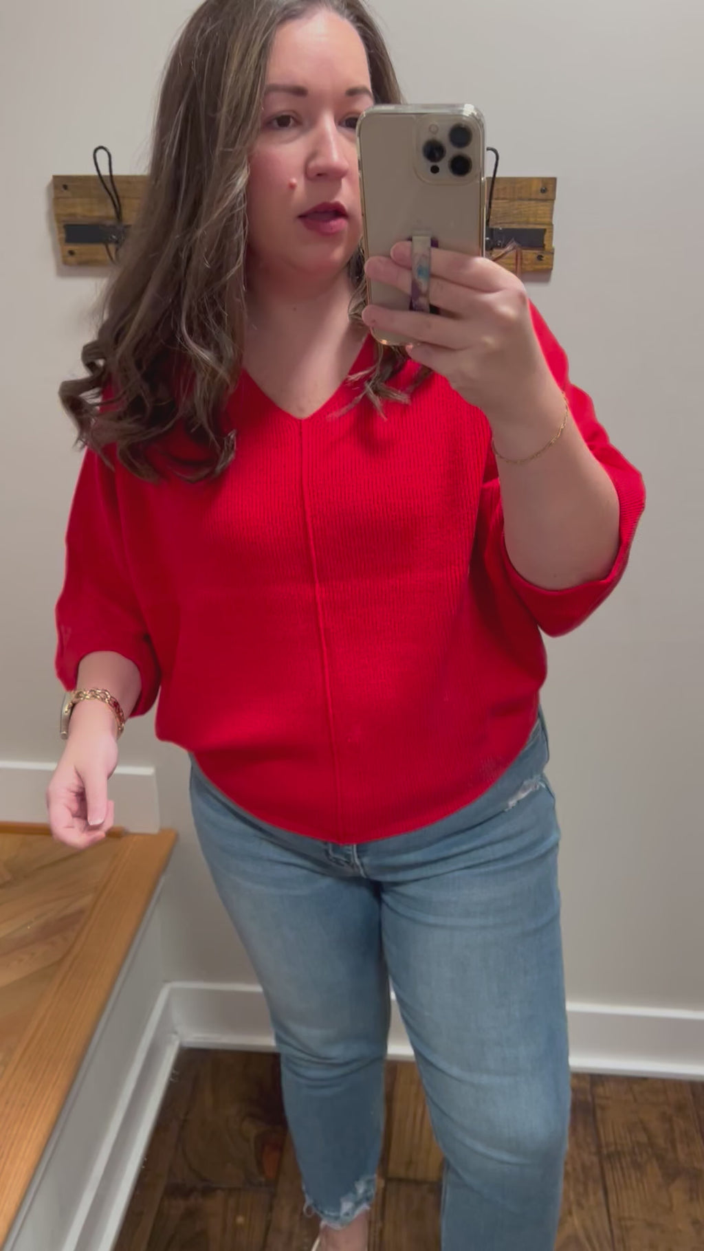 Radiant Ruby Sweater Top