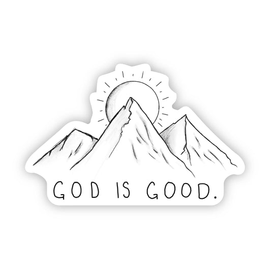God Is Good Sticker - Mountains