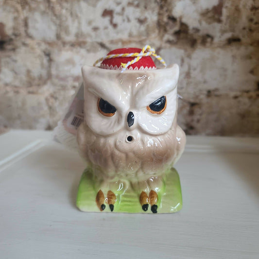 Ceramic Sewing Owl